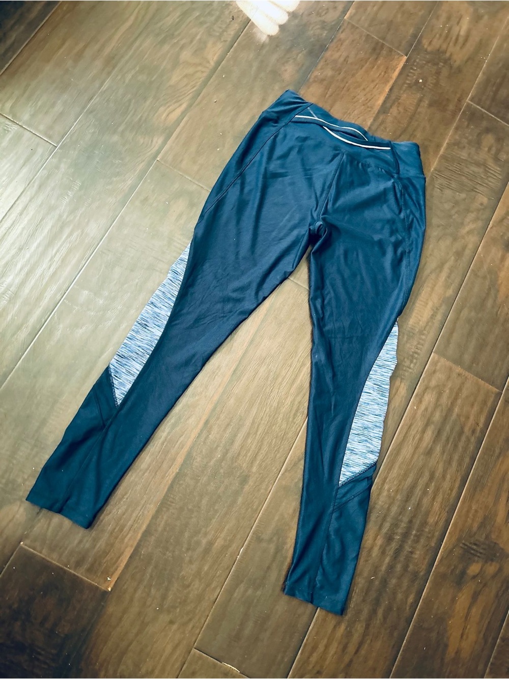 Avia Black Leggings with Heather Gray Side Panels